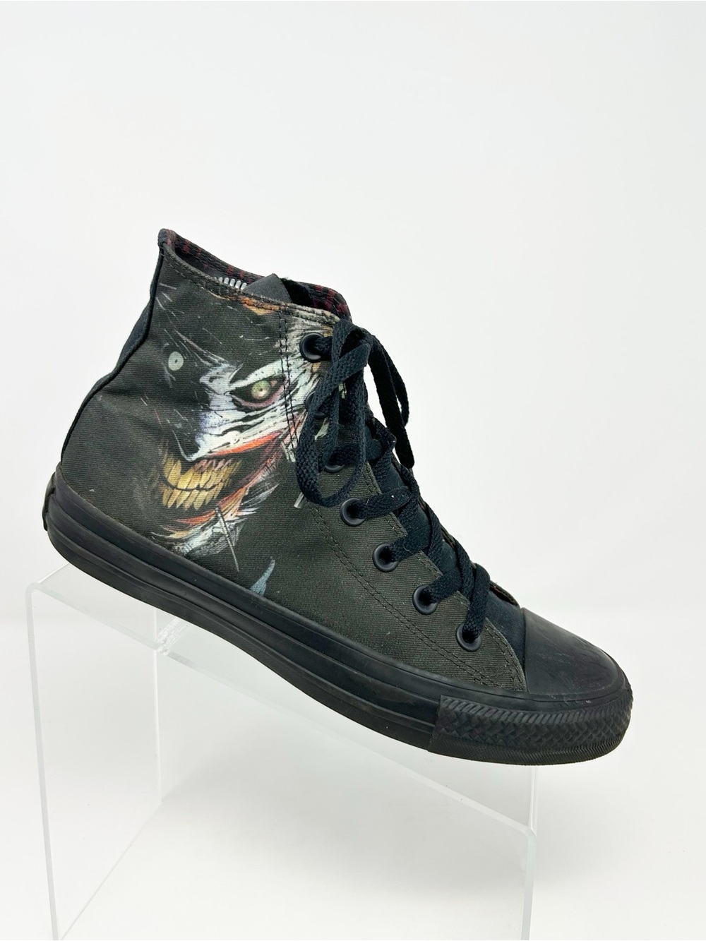 Converse Chuck Taylor All Star Hi Sneakers Unisex Black DC Comics Joker Size 7